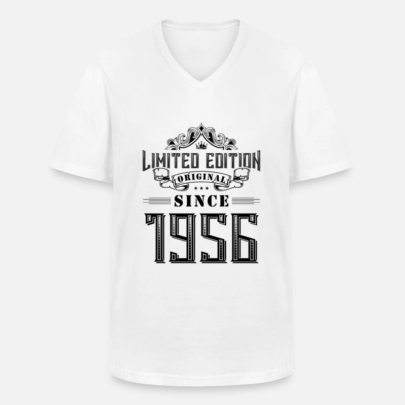1956 limited edition - Männer-T-Shirt mit V-Ausschnitt - Weiß