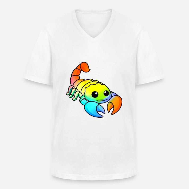 Skorpion Comic Tier - Männer-T-Shirt mit V-Ausschnitt - Weiß