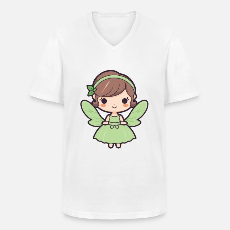 Fee Comic Niedlich - Männer-T-Shirt mit V-Ausschnitt - Weiß