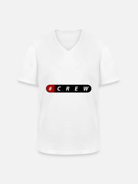 crew - Men's V-Neck T-Shirt - white