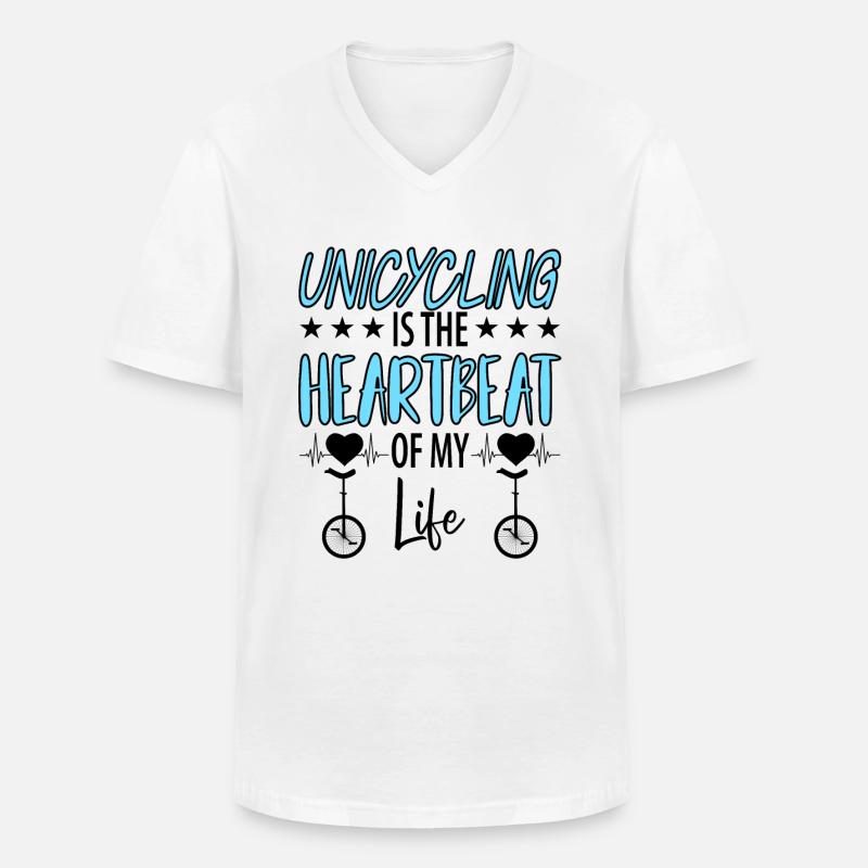 Einrad Einradfahrer Einradfahrerin - Männer-T-Shirt mit V-Ausschnitt - Weiß