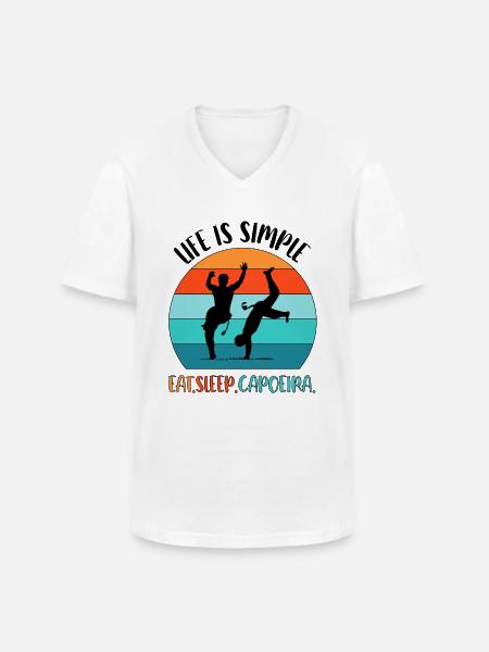 Capoeira - Männer-T-Shirt mit V-Ausschnitt - Weiß