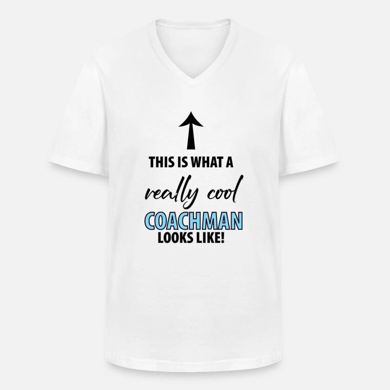 Kutscher Kutsche Pferdekutscher Kutschieren - Männer-T-Shirt mit V-Ausschnitt - Weiß