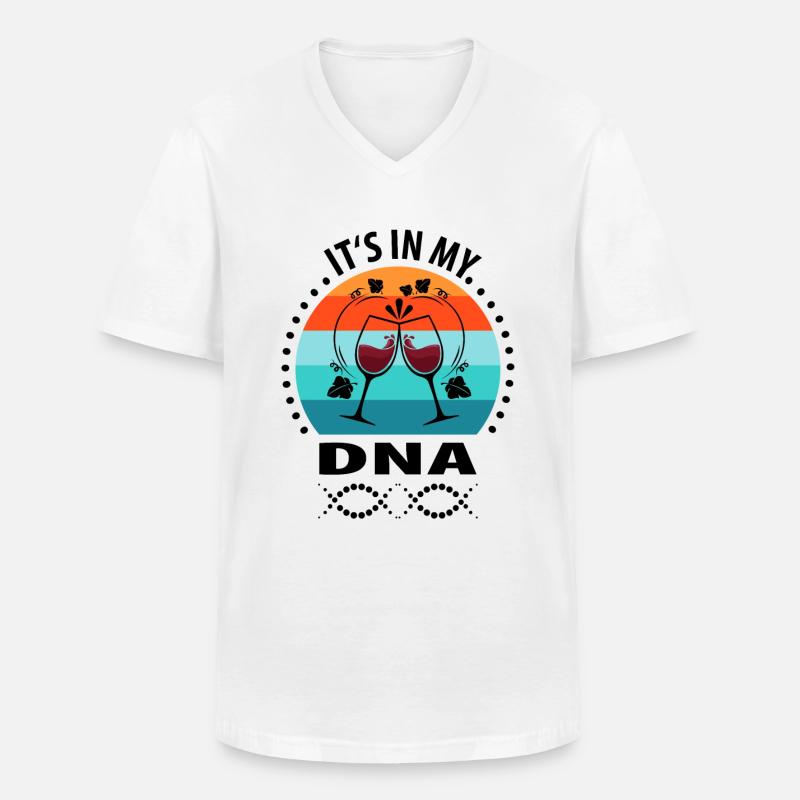 Winzer Weinbauer - Männer-T-Shirt mit V-Ausschnitt - Weiß