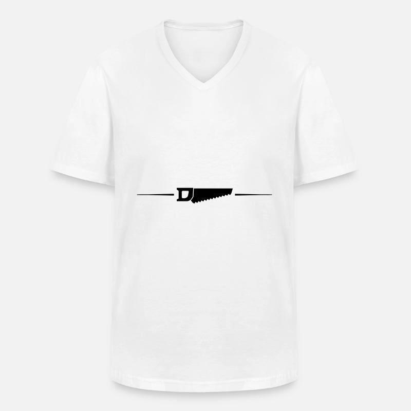 Säge icon Linie - Männer-T-Shirt mit V-Ausschnitt - Weiß