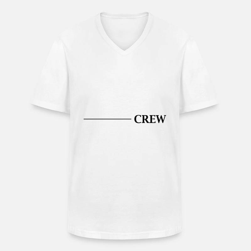 Conception de l’équipage - T-shirt col V Homme - blanc