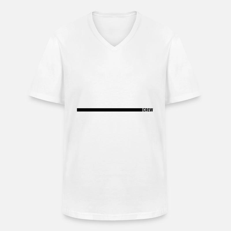 Conception de l’équipage - T-shirt col V Homme - blanc