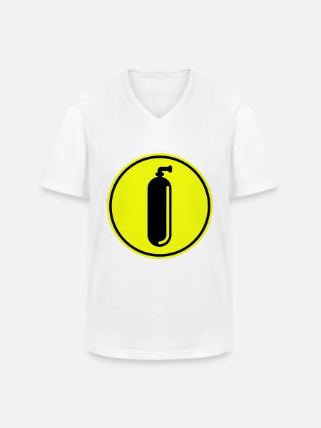 Oxygen Diving Circle - Men's V-Neck T-Shirt - white