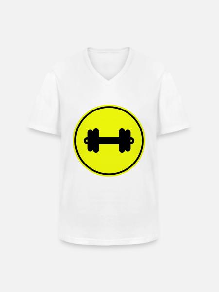 Dumbbell weights icon - Men's V-Neck T-Shirt - white