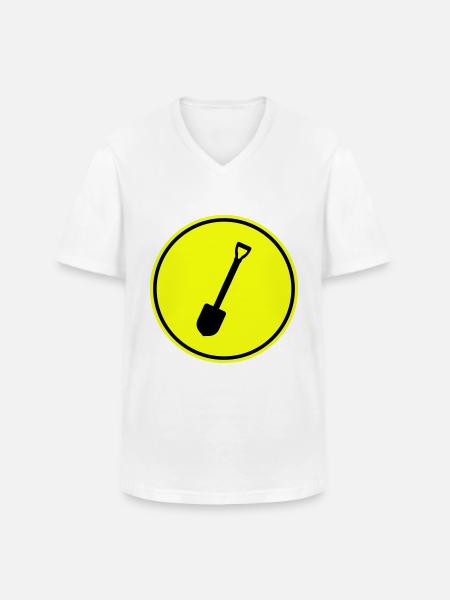 Shovel icon silhouette - Men's V-Neck T-Shirt - white