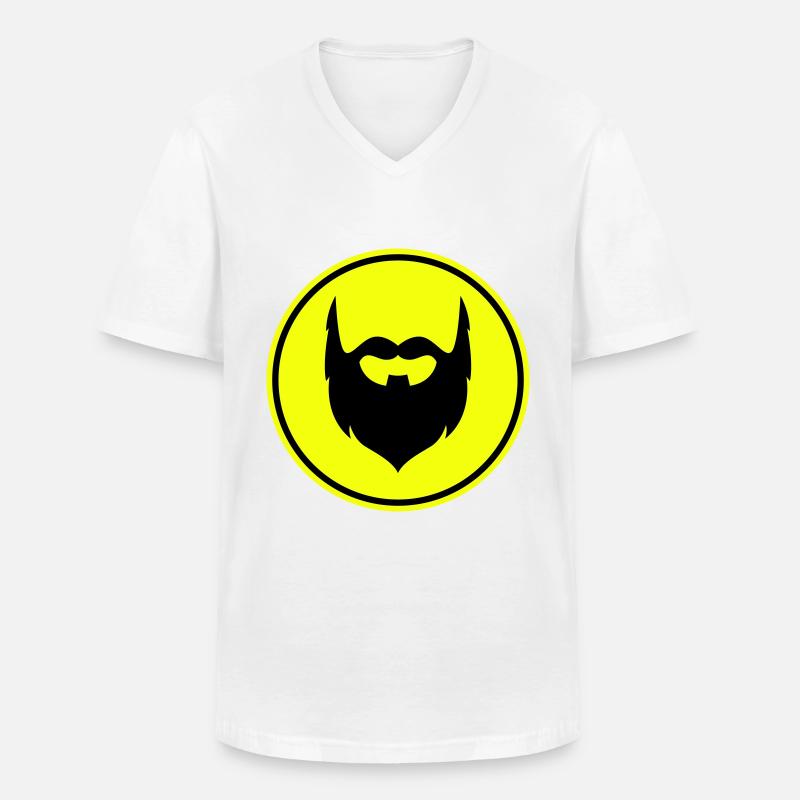 Bart symbol - Männer-T-Shirt mit V-Ausschnitt - Weiß