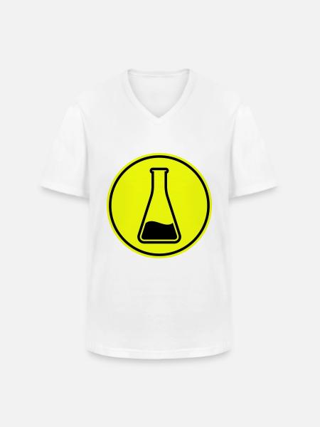 Test tube icon - Men's V-Neck T-Shirt - white