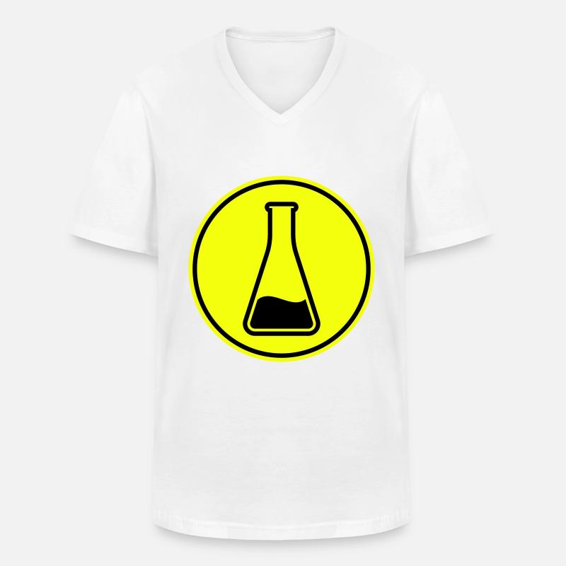Reagenzglas Icon - Männer-T-Shirt mit V-Ausschnitt - Weiß