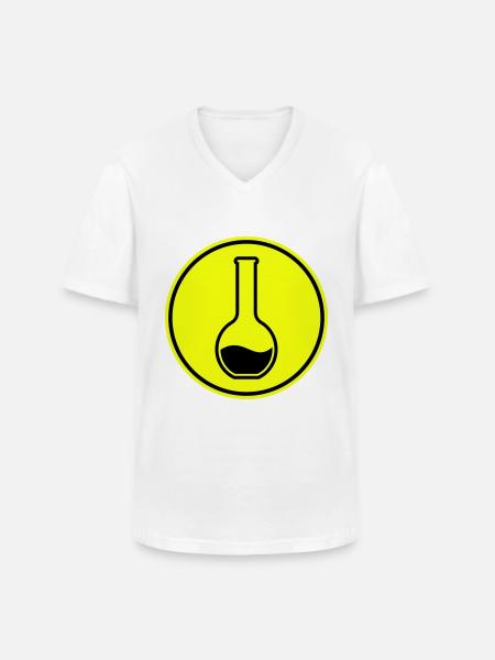 Test tube chemist - Men's V-Neck T-Shirt - white
