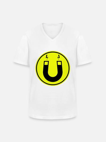 Horseshoe magnet - Men's V-Neck T-Shirt - white