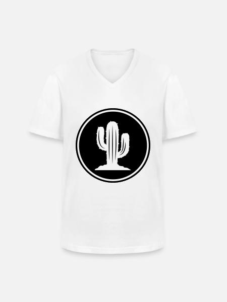 Cactus symbol - Men's V-Neck T-Shirt - white