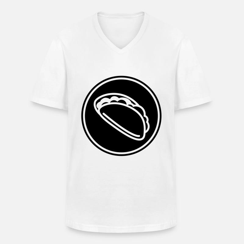 Burrito Symbol - Männer-T-Shirt mit V-Ausschnitt - Weiß