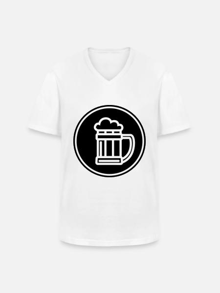 Beer Icon Icon - Men's V-Neck T-Shirt - white