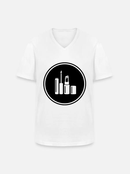 Make Up Cosmetics Icon - Men's V-Neck T-Shirt - white