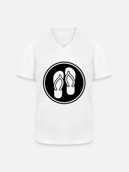 Flip-flops icon - Men's V-Neck T-Shirt - white