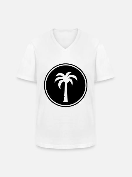 palm symbol - Men's V-Neck T-Shirt - white