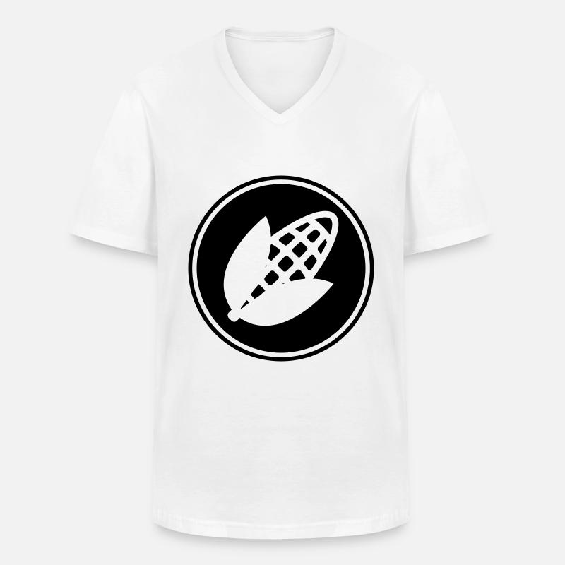 Mais symbol - Männer-T-Shirt mit V-Ausschnitt - Weiß