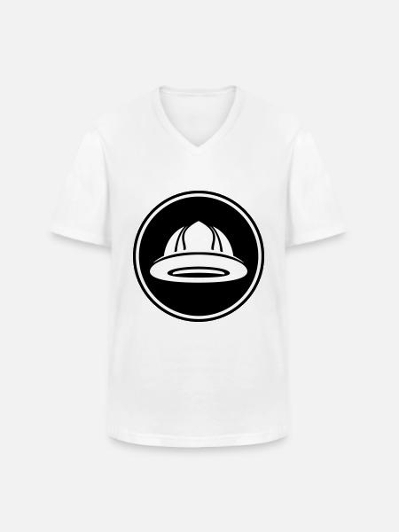 Firefighter's helmet - Men's V-Neck T-Shirt - white