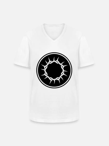 crown of thorns - Men's V-Neck T-Shirt - white
