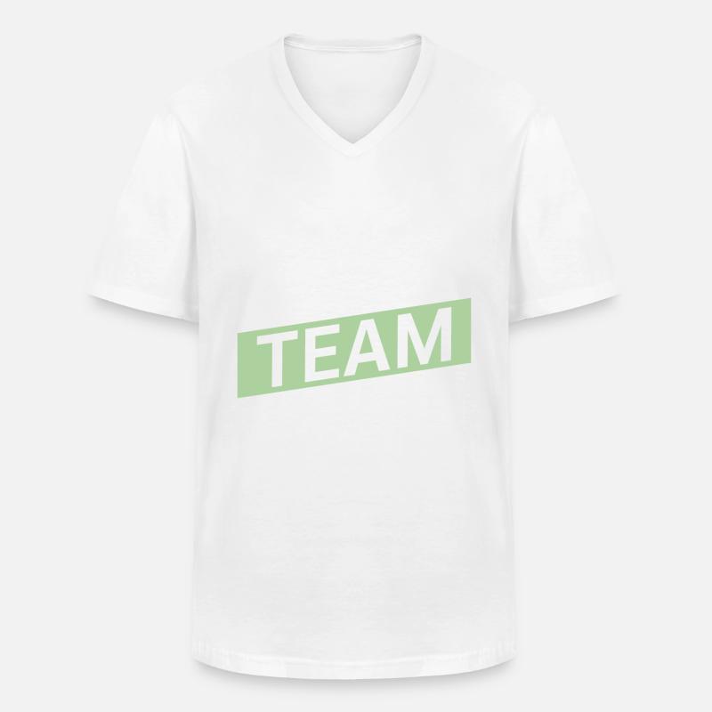 Bride Team - Männer-T-Shirt mit V-Ausschnitt - Weiß