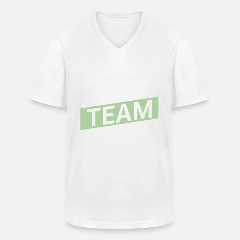 Climbing Team - Männer-T-Shirt mit V-Ausschnitt - Weiß