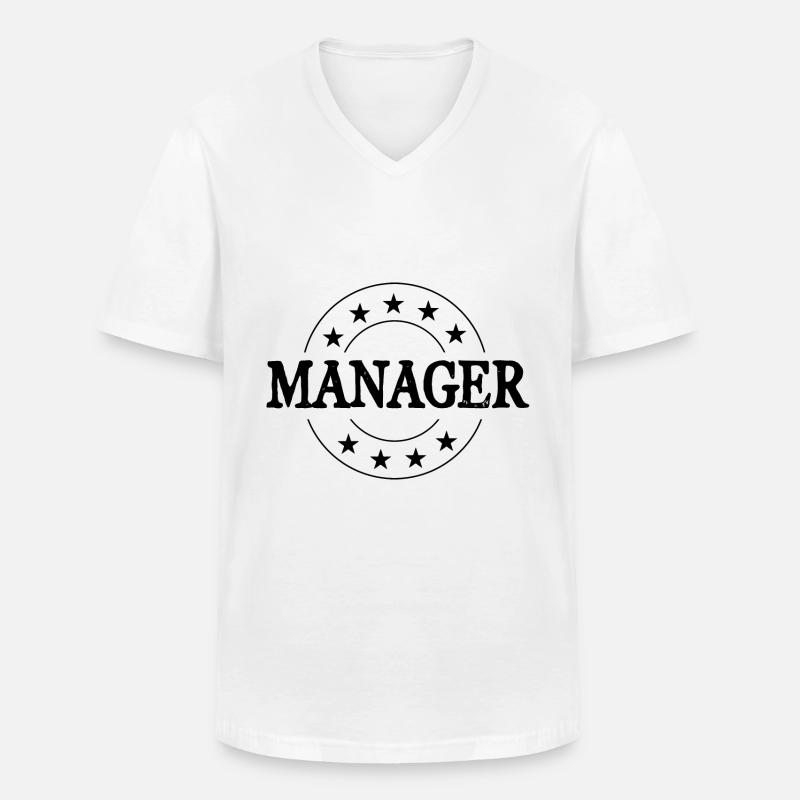 Manager Beruf - Männer-T-Shirt mit V-Ausschnitt - Weiß