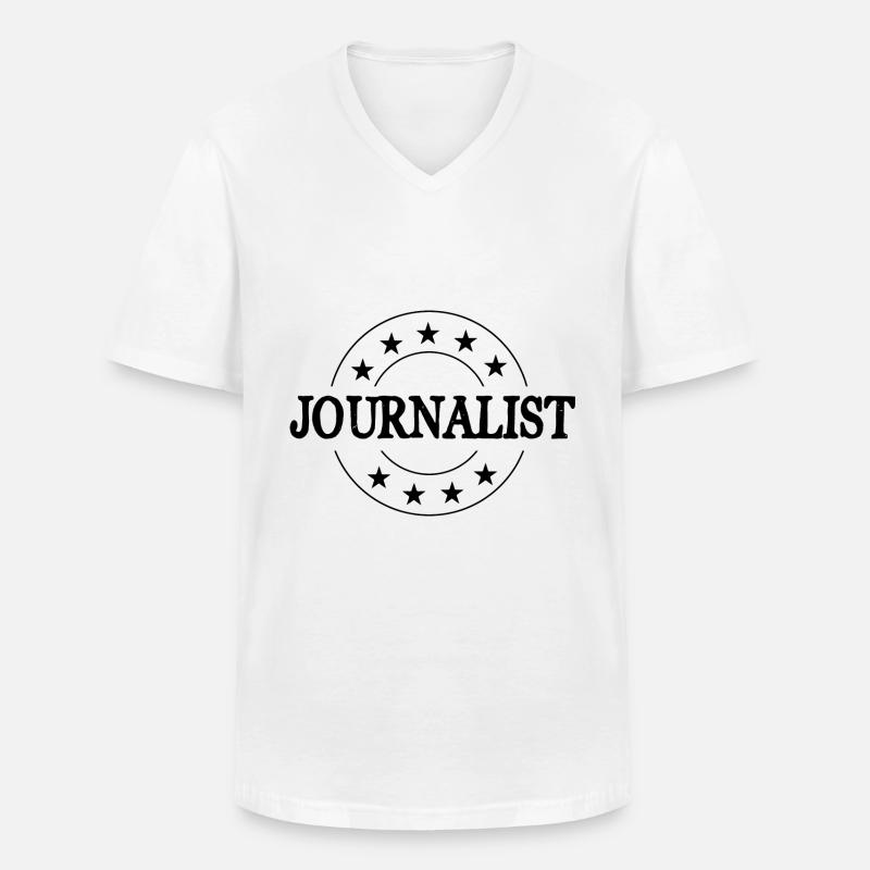 Journalist Beruf - Männer-T-Shirt mit V-Ausschnitt - Weiß