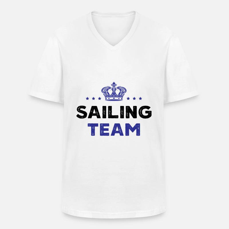 Sailing Team - Männer-T-Shirt mit V-Ausschnitt - Weiß