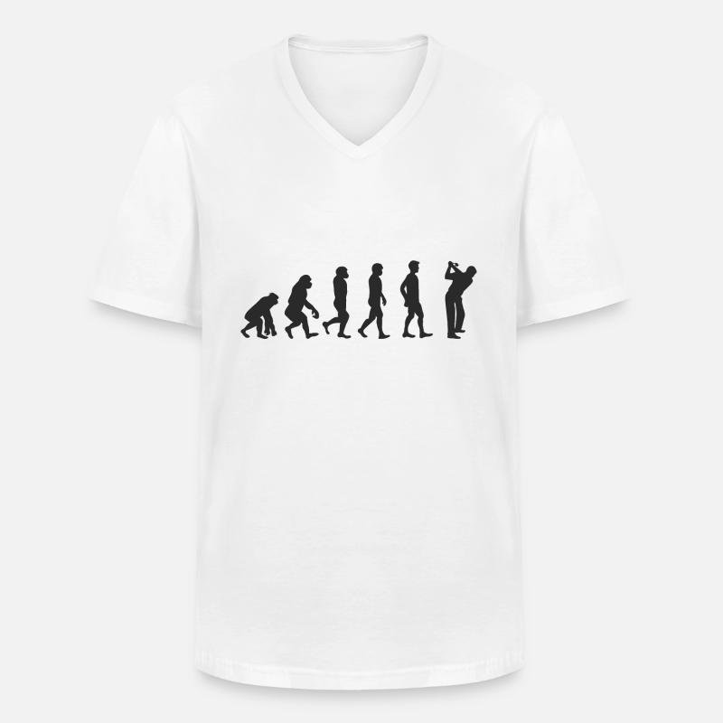 Evolution Golf - Men's V-Neck T-Shirt - white
