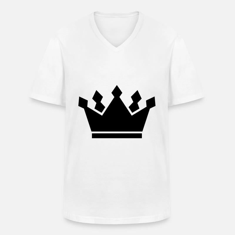 Krone Symbol icon - Männer-T-Shirt mit V-Ausschnitt - Weiß