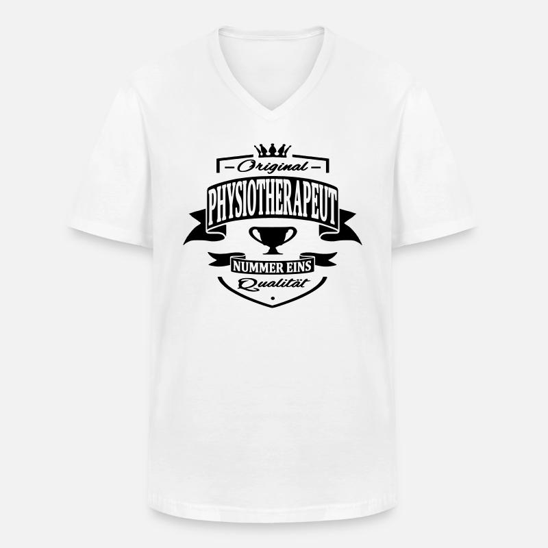 physiotherapeut - Männer-T-Shirt mit V-Ausschnitt - Weiß