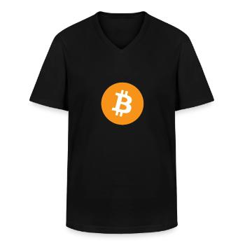 Bitcoin - Männer-T-Shirt mit V-Ausschnitt - Schwarz - Vorne - AI Model Male 178 dark (178cm)
