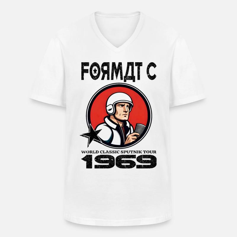 Format C - T-shirt col V Homme - blanc