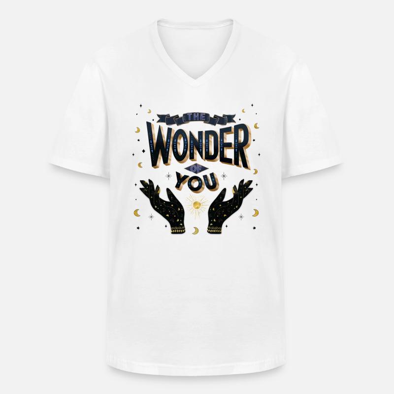Du bist ein Wunder - Männer-T-Shirt mit V-Ausschnitt - Weiß