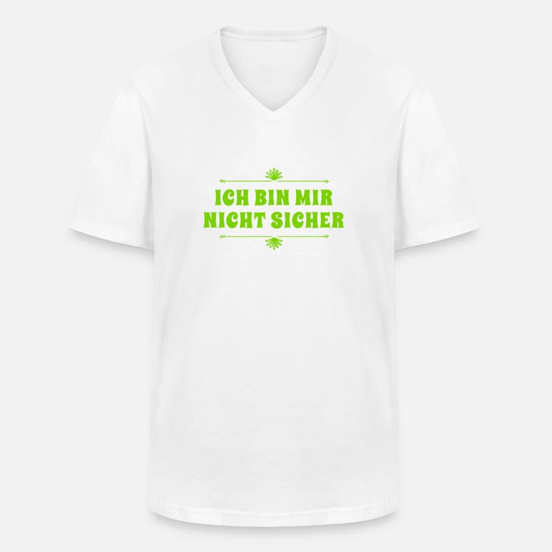 ich bin unsicher - Männer-T-Shirt mit V-Ausschnitt - Weiß