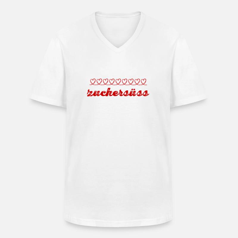 extrem süß - Männer-T-Shirt mit V-Ausschnitt - Weiß