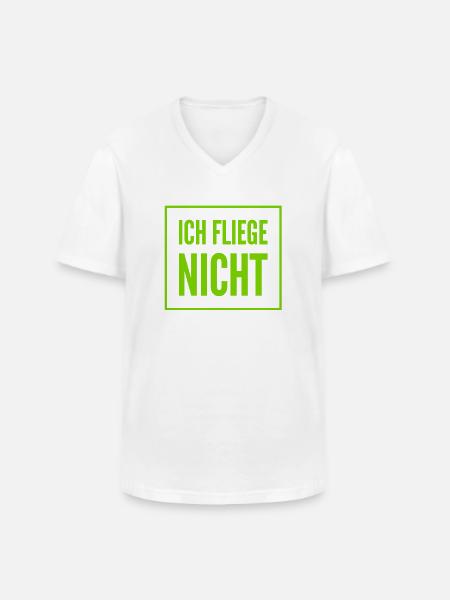 ich habe Flugangst - Männer-T-Shirt mit V-Ausschnitt - Weiß