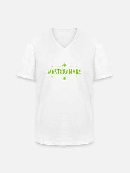 ich bin ein Musterknabe - Männer-T-Shirt mit V-Ausschnitt - Weiß