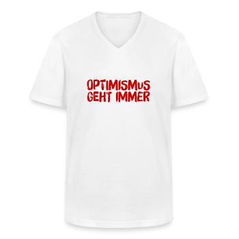 ich liebe Optimismus - Männer-T-Shirt mit V-Ausschnitt - Weiß - Vorne - AI Model Male 185 light (185cm)