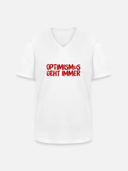 ich liebe Optimismus - Männer-T-Shirt mit V-Ausschnitt - Weiß