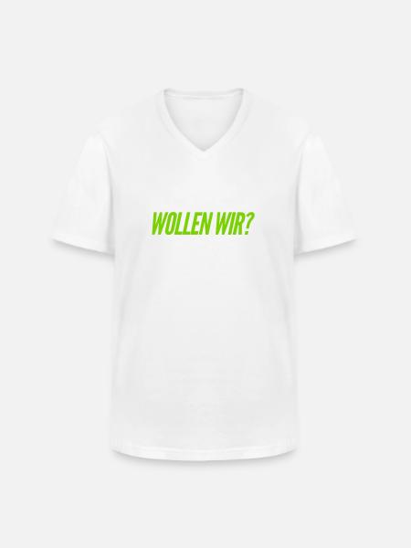 hast du Bock? - Männer-T-Shirt mit V-Ausschnitt - Weiß