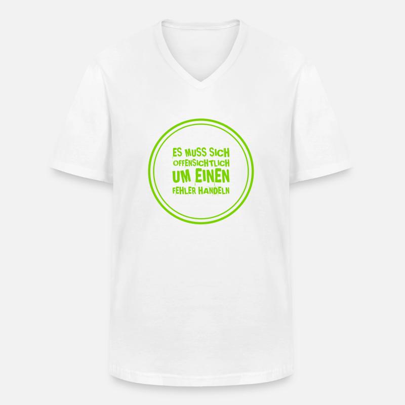 offenkundiger Fehler - Männer-T-Shirt mit V-Ausschnitt - Weiß