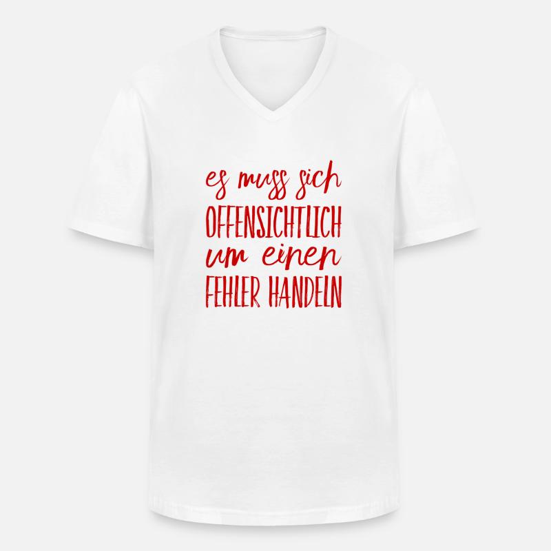 offenbar ein Fehler - Männer-T-Shirt mit V-Ausschnitt - Weiß
