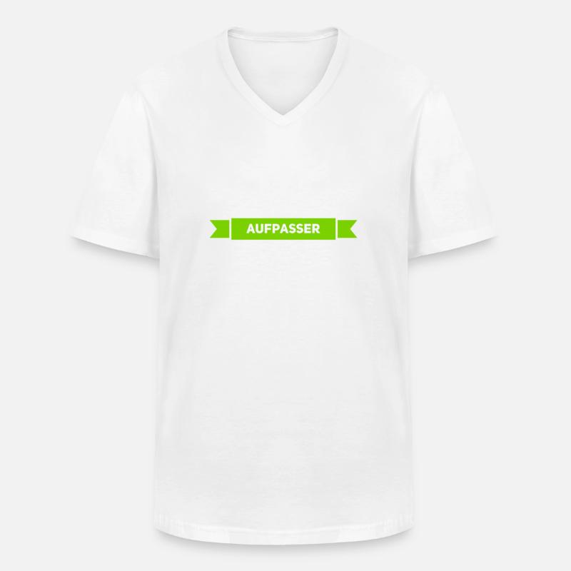 ich bin ein Aufpasser - Männer-T-Shirt mit V-Ausschnitt - Weiß