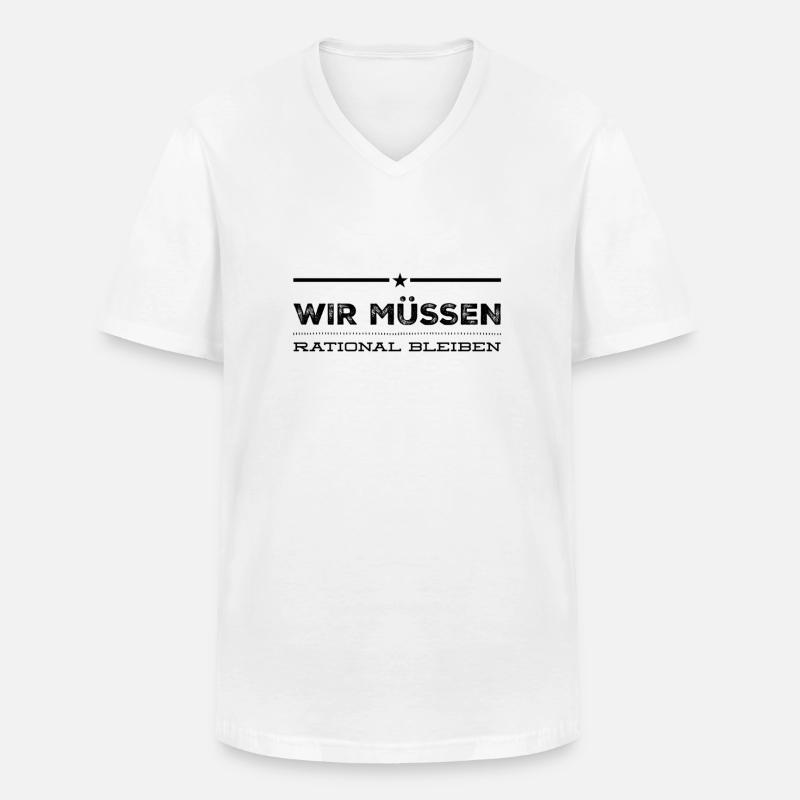 rational ist wunderbar - Männer-T-Shirt mit V-Ausschnitt - Weiß